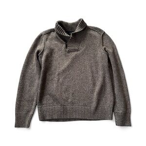 Banana Republic  Brown Lambs Wool Blend Shawl-Collar Sweater Pullover sz Medium